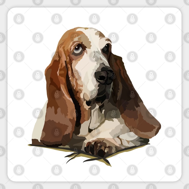Hugo the Hound Dog Sticker by NattyDesigns
